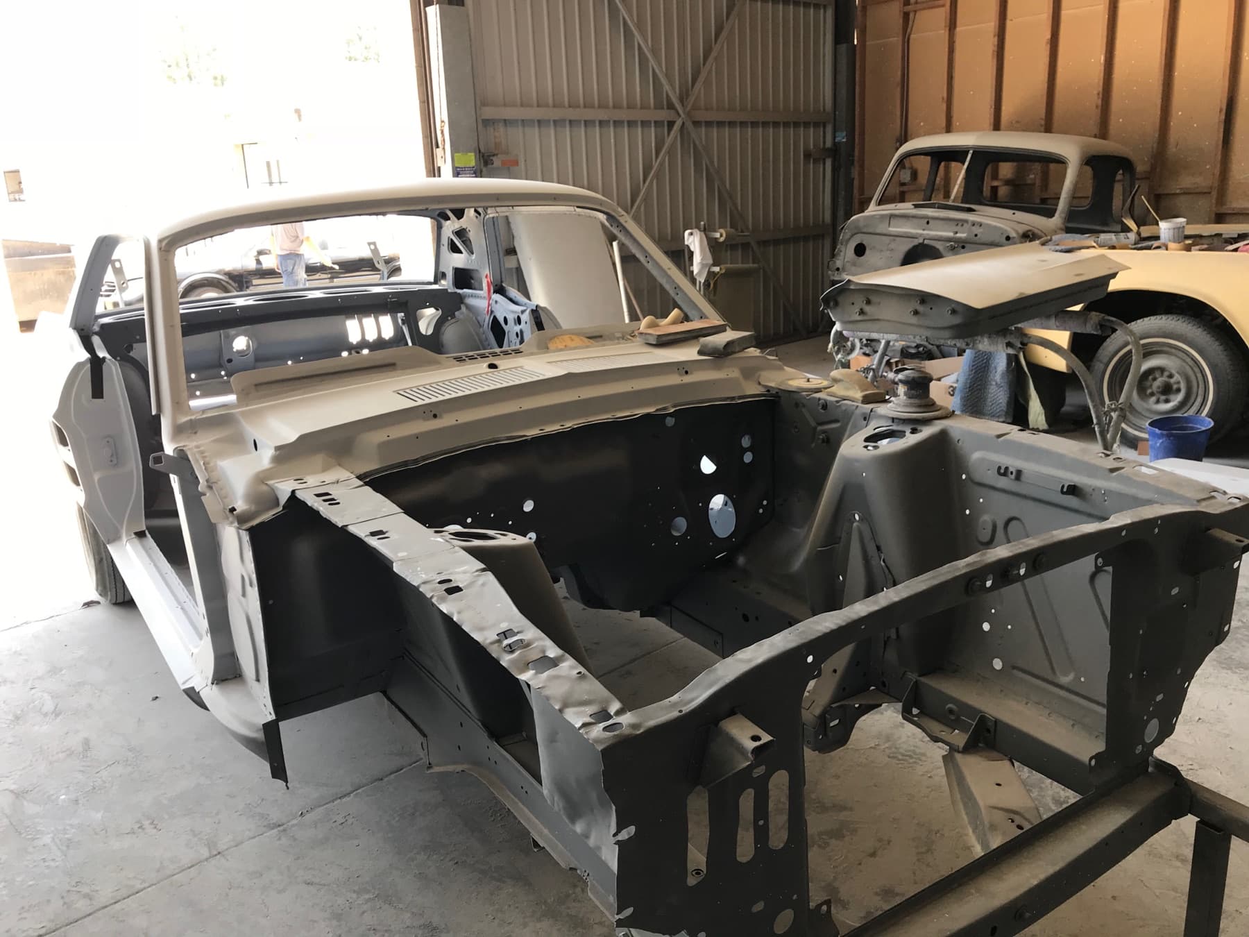 Dad's '67 — at the paint shop, 2016